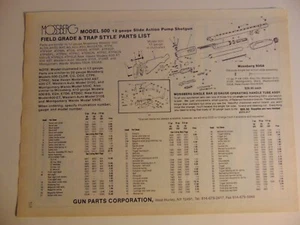 Moosberg 500 Pumpe 12 Gauge Teile Montageplan 90er Jahre Katalog Printanzeige - Bild 1 von 1