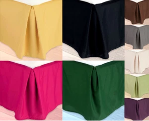 VERSATILE PLAIN DUST RUFFLE AROUND ALL CORNERS 1PC BED BEDDING REGULAR SKIRT - Picture 1 of 11