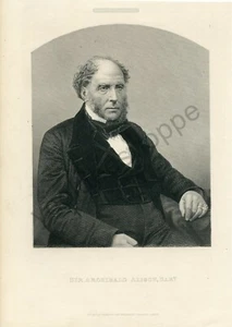 Antiker Druck Gravur, Sir Archibald Alison, London Printing and Purchasing Co - Bild 1 von 3