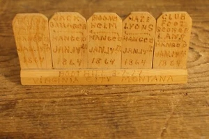 Vintage Boot Hill Virginia City Montana Souvenir hängende Männer 1864 Grabstein Site - Bild 1 von 4
