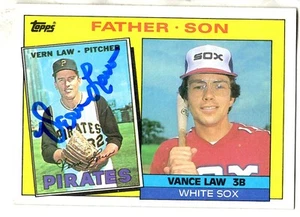 Signed VERN LAW 1985 Topps Card #437 - COA - Picture 1 of 1