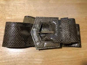 Cinturón Mujer Bloomingdales Marrón Taupe Cuero Repujado M * - Imagen 1 de 7