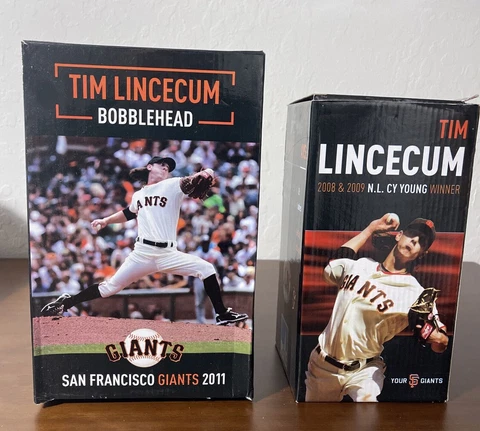 NEW SGA San Francisco Giants Tim Lincecum 2 Bobblehead Set 2010 Cy Young 2011 Cover