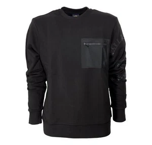 PAUL SHARK Felpa Uomo Girocollo con Taschino 12311821 Col Nero - Picture 1 of 3