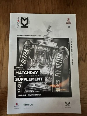 Mk Dons V Taunton Town FA Cup First 1st Round 2022-2023 5/11/22 - Image 1 of 2