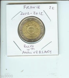 2002-2012 FRANCE 2€  2-€ COMMEMORATIVE 10th Anniversary of the EURO - Picture 1 of 2