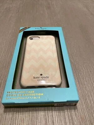Nueva Funda Protectora Kate Spade Rosa/Blanco Onda para iPhone 8/7/6s/6 Foto 1 de 4