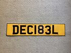 DEC183L. DECIBEL cherished number plate.
