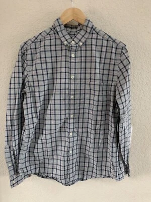 Camisa masculina manga longa GoodFellow & Co vinho cinza tamanho M - Imagem 1 de 4