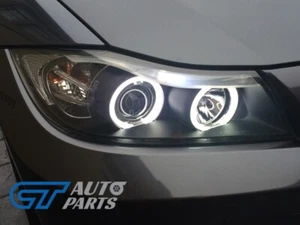 Black LED Angle Eye Projector Headlights for 05-08 BMW E90 Sedan 320i 323i 325i - Picture 1 of 9
