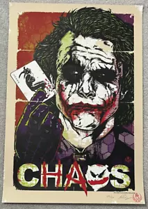 Rhys Cooper Joker "Chaos" Print Signed #'d 58/200 RARE Batman Dark Knight Ledger - Picture 1 of 2