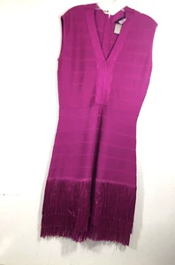 Venus Fringe Dress Fuchsia Pink Size 12 - Picture 1 of 4