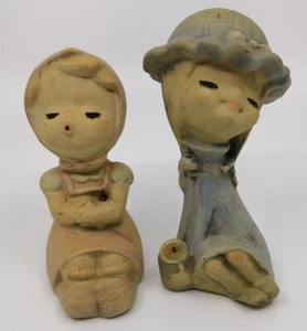 Poppet Trixie 70's Japan Ceramic Little Girl Big Hat Figurine Planter 5 1/2" - Picture 1 of 8