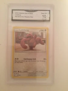 Gem MT 2019 Pokemon Sun & Moon Lickitung #16 Detective Pikachu Holo - Picture 1 of 2