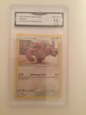 Gem MT 2019 Pokemon Sun & Moon Lickitung #16 Detective Pikachu Holo - Image 1 of 2