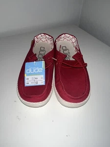 Hey Dude Girl's Wendy Youth Red Rose Size Youth 1 L2  Cool Comfy Shoes S059 - Picture 1 of 8