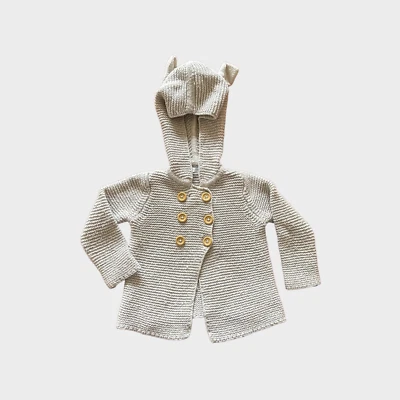 Boden Unisex Grey Baby Toddler Button-Up Long-Sleeve Knit Sweater Cardigan 12m - Image 1 of 4