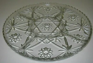 EAPC Early American Prescut 5 part Divided Relish Tray Platter Star David 13" - Picture 1 of 1