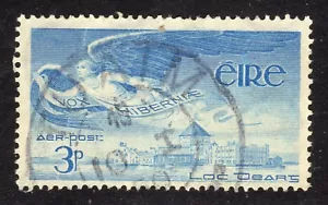 SELLO IRLANDA #C2 -- 3p AZUL ÁNGEL CORREO AÉREO -- 1948 -- USADO - Imagen 1 de 2