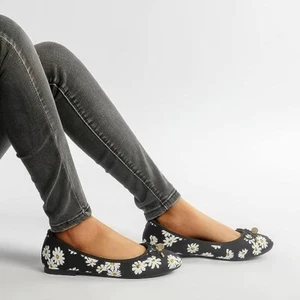 MUSSHOE Flats Shoes Women Comfortable Bowknot Lace Breathable Ballet Flats for - Picture 1 of 5