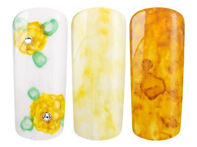 Ink Color gelb NailArt Farbe Tinte XXL 12ml Polish Blooming Smoke Lack yellow - Bild 1 von 3