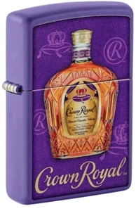 Zippo 48749 Windproof Crown Royal Whiskey Lighter, Purple Matte, New In Box - Picture 1 of 4