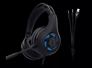 Gaming Headset with Blue Backlits ZIDLI ZH700 for PS4&5/Xbox/Nintendo Switch/PC - Picture 1 of 12