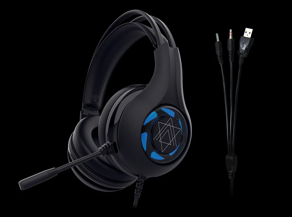 Gaming Headset with Blue Backlits ZIDLI ZH700 for PS4&5/Xbox/Nintendo Switch/PC - Image 1 of 4