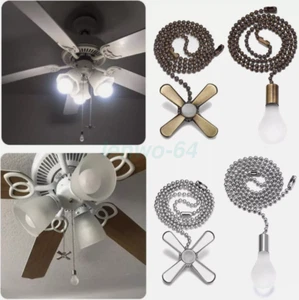 Ceiling Fan Beaded Pull Chain Extension w/ Connector Home Light Bulb Decor AUS - Picture 1 of 21