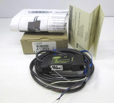 New Banner D12EN6FP 41959 Fiber Optic Sensor Red LED 10-30VDC NPN - Image 1 of 4