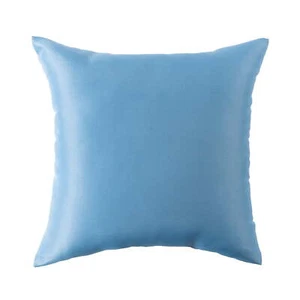 Mainstays Blue Solid Reversible Outdoor Throw Pillow 16 Inch Blue - Picture 1 of 6