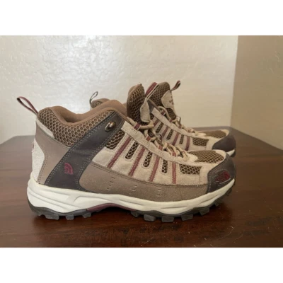 The North Face 女式 Ultra 111 登山鞋棕色 12-111 小径皮革网眼 9 M — 第 1/4 张图片