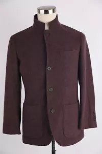 $5,195 Brunello Cucinelli Thick Cashmere Blazer SZ M Burgundy NWT - Picture 1 of 10