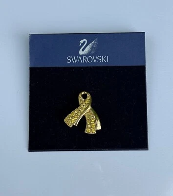 Broche/Pin Swarovski 1515021 Cinta Cristal Amarillo Apoya Nuestras Tropas Foto 1 de 4