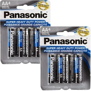 8 pilas Panasonic AAA 1,5 V de alta resistencia de carbono zinc triple A - Exp. 2026 - Imagen 1 de 5