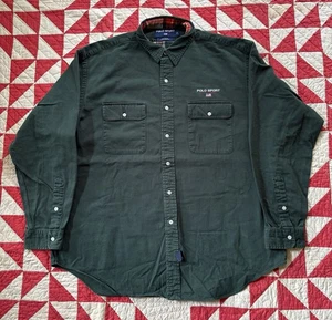 Vintage 90s Polo Sport Button Down Shirt Embroidered Logo Size XL - Picture 1 of 5