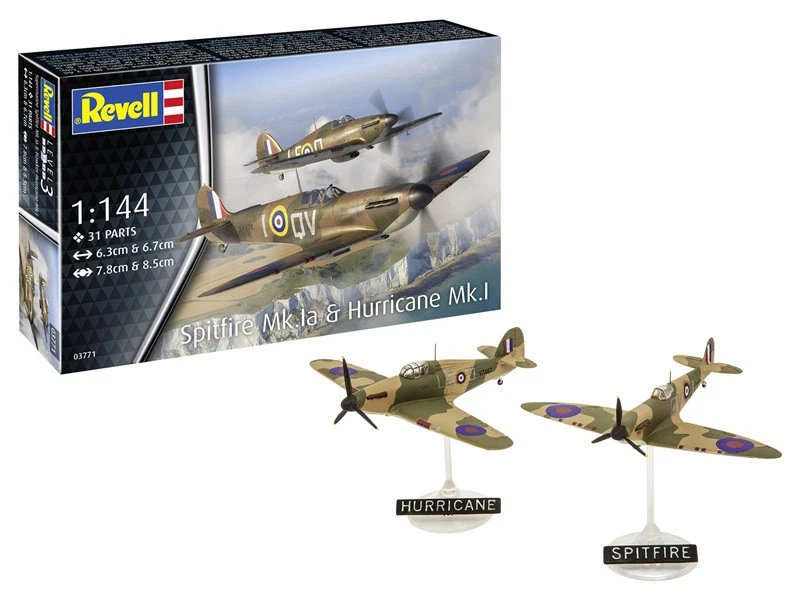 Supermarine Spitfire Mk.Ia & Hawker Hurricane Mk.I - Revell 03771 skala 1/14