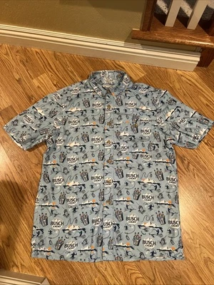 Duluth Shirt men's XL Tall Slim Fit- Button Busch Light Beer Graphic Untucked - Image 1 of 4