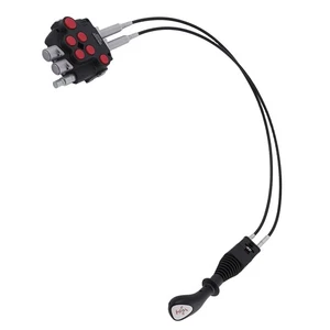 Kit de válvula de control remoto por cable, válvula de control de flujo hidráulico con 2 carretes 21GPM - Imagen 1 de 12