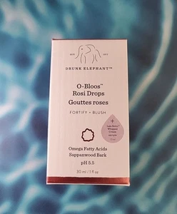 DRUNK ELEPHANT O-Bloos Rosi Glow Drops Vit F Fortify Blush 30ml/1 fl oz Full Sz - Picture 1 of 6