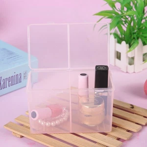 2 Grids Cotton Pads Container Nail Polish Glitter Powder Organizer Storage B CHU - Picture 1 of 9