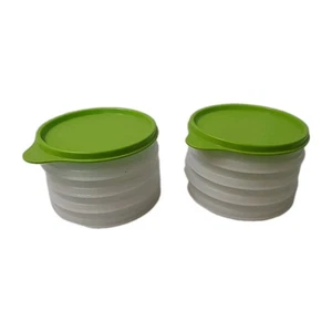 Lot of 2 Tupperware 1927 4 piece Hamburger Patty Keepers With Lid - Bild 1 von 6
