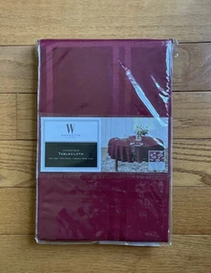NEW! Wamsutta Spill Proof Easy Care 70 In Round Microfiber Tablecloth Ruby - Picture 1 of 3