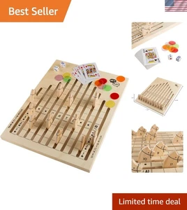 Klassisches Pferderennen aus Holz - Komplettset mit Würfeln & Wettchips - Bild 1 von 8
