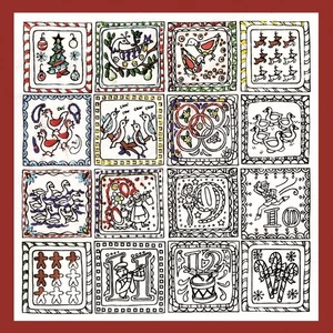 Design Works Zenbroidery Printed Fabric 12 Days of Christmas Embroidery Kit - Picture 1 of 1