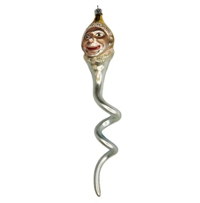 Christopher Radko CLOWN SNAKE Ornament #89-060-3 1992 Gold Hat 8" Foto 1 de 4