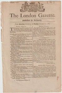 1788 LONDON GAZETTE NEWSPAPER KINGS LYNN MAIL COACH ROBBERY- £50 REWARD GPO - Picture 1 of 3