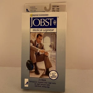 Jobst Men's Compression Legwear Large Knee Socks Black 15-20mmHg - Picture 1 of 5