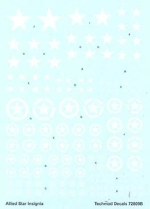 Techmod Decals 1/72 ALLIED ARMOR STAR INSIGNIA WHITE - Bild 1 von 2