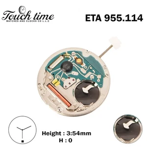 ETA 955.114 Swiss Movement- silver color-White Date Disk At 6-3 Hands-H:3.54mm. - Picture 1 of 4